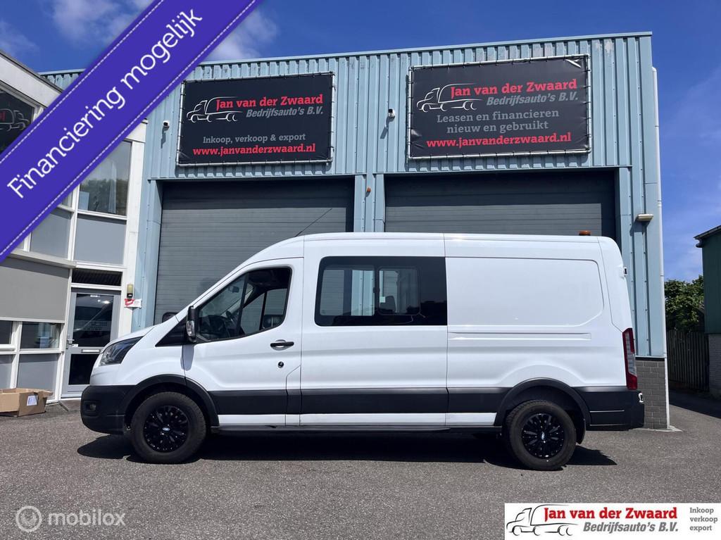 Ford Transit 350 2.0 TDCI Euro 6 L3H2 Ambiente Dubbele Cabin, Euro 6, 4 cilinders, Wit, Origineel Nederlands