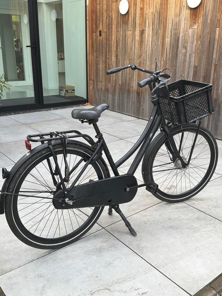 Zwarte Gazelle (kinder€stadsfiets - achterlicht defect, Overige merken, Terugtraprem, Ophalen of Verzenden, 53 tot 56 cm
