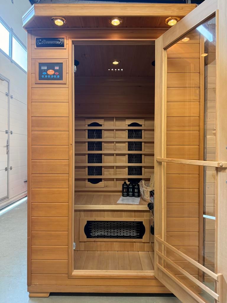 Combi sauna | Infrarood + Fins | Gratis montage | Harvia, Ophalen of Verzenden, Zo goed als nieuw, Fins of Traditioneel, Complete sauna