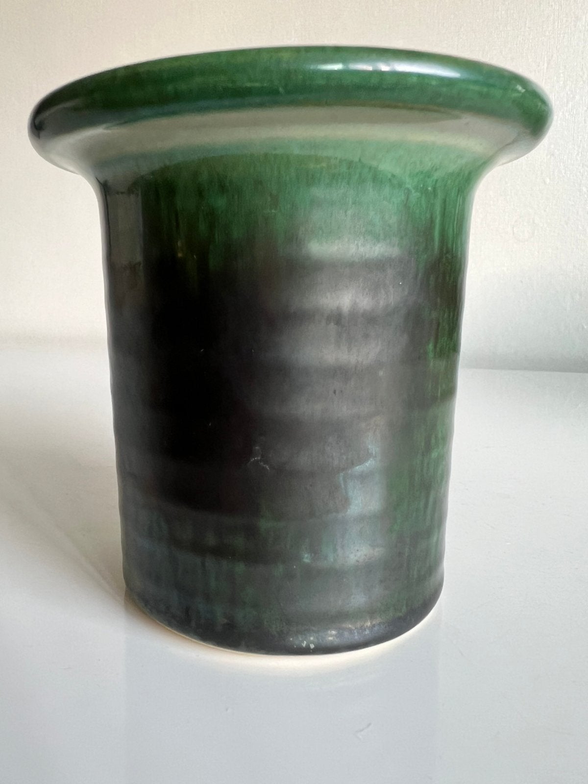 Vintage Prosman St Philipsland Bloempot Vaasje Groen Patina, Antiek en Kunst, Ophalen of Verzenden
