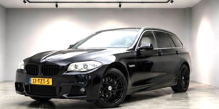 BMW 5-Serie 2.0 I 528 Touring AUT 2012 Zwart, Automaat, Achterwielaandrijving, 1700 kg, 2000 kg