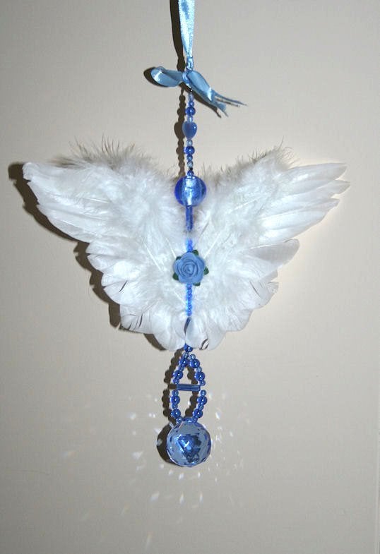 BB.Design - Suncatcher - beschermengel Michael - blauw, Meerkleurig, Overige materialen, Overige stijlen, Nieuw