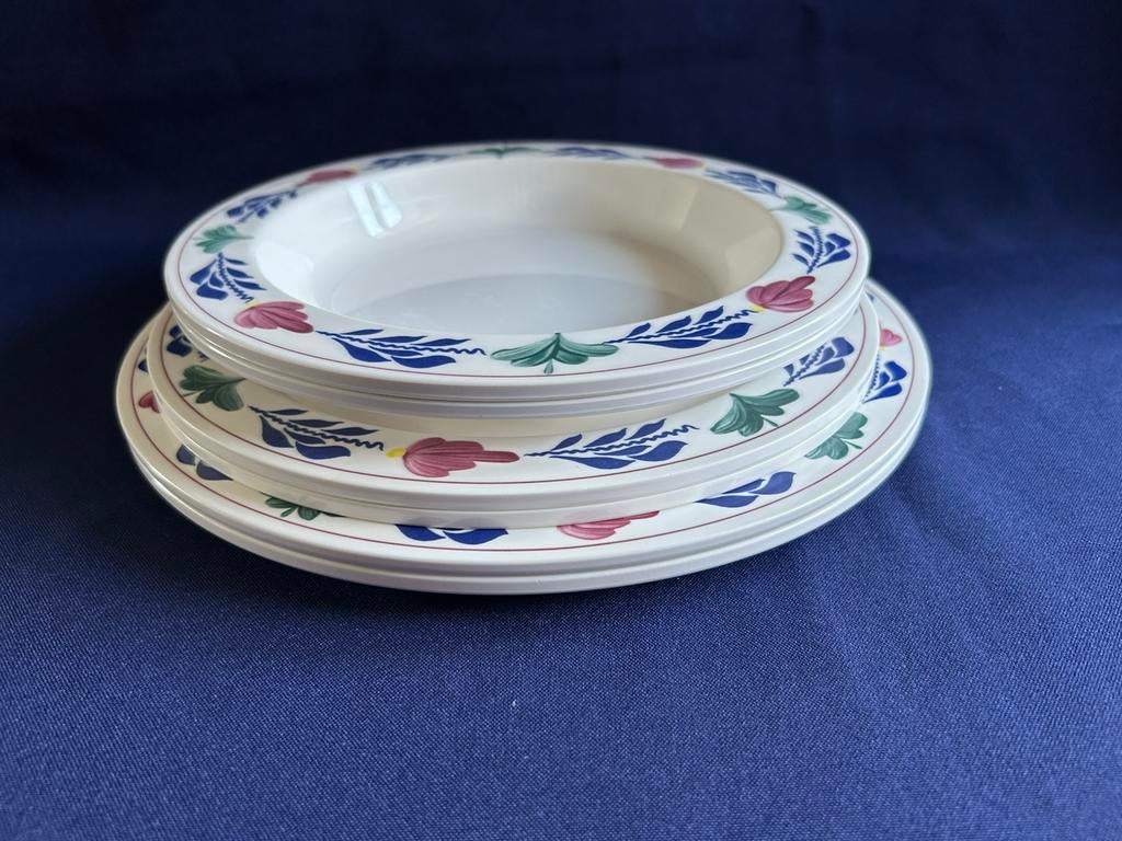 Boerenbont set Mepal borden, Huis en Inrichting, Keuken | Servies, Overige materialen, Gebruikt, Ophalen of Verzenden, Bord(en)
