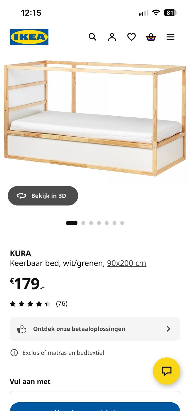 2e hands hoogslaper, Ophalen, Zo goed als nieuw, Hoogslaper