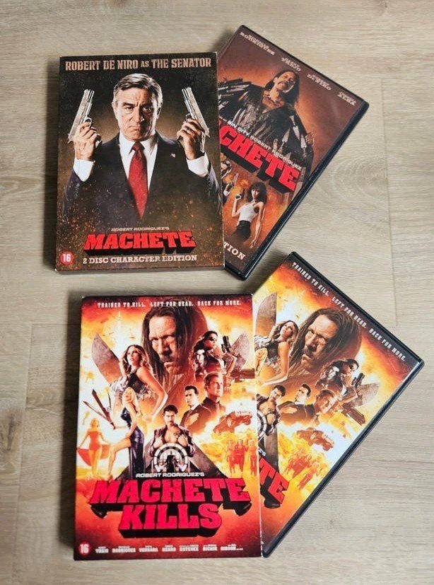 Machete (2disc) & Machete Kills DVD Boxset! + extra's!, Inclusief doosje, Engels, Vanaf 16 jaar, Nederlands