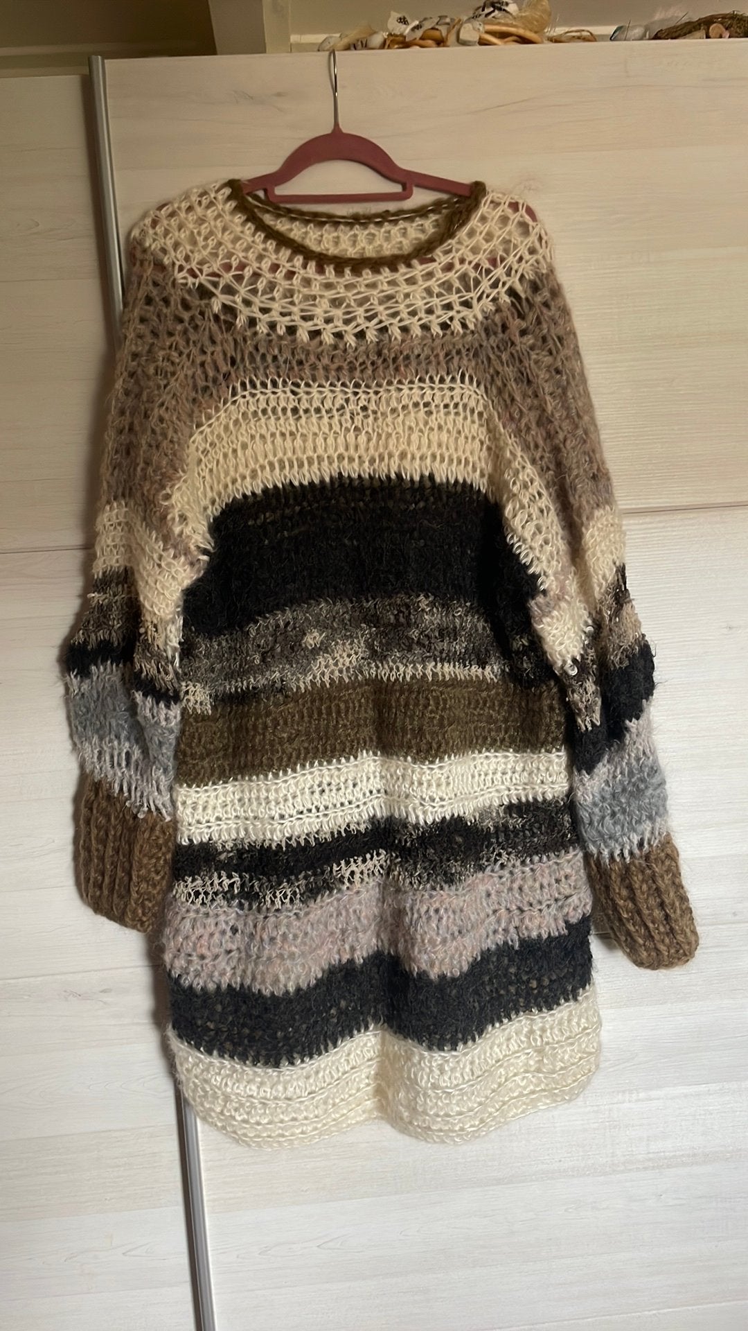 Lange gehaakte Trui 46/48, Verzenden, Nieuw, Maat 46/48 (XL) of groter, Meerkleurig