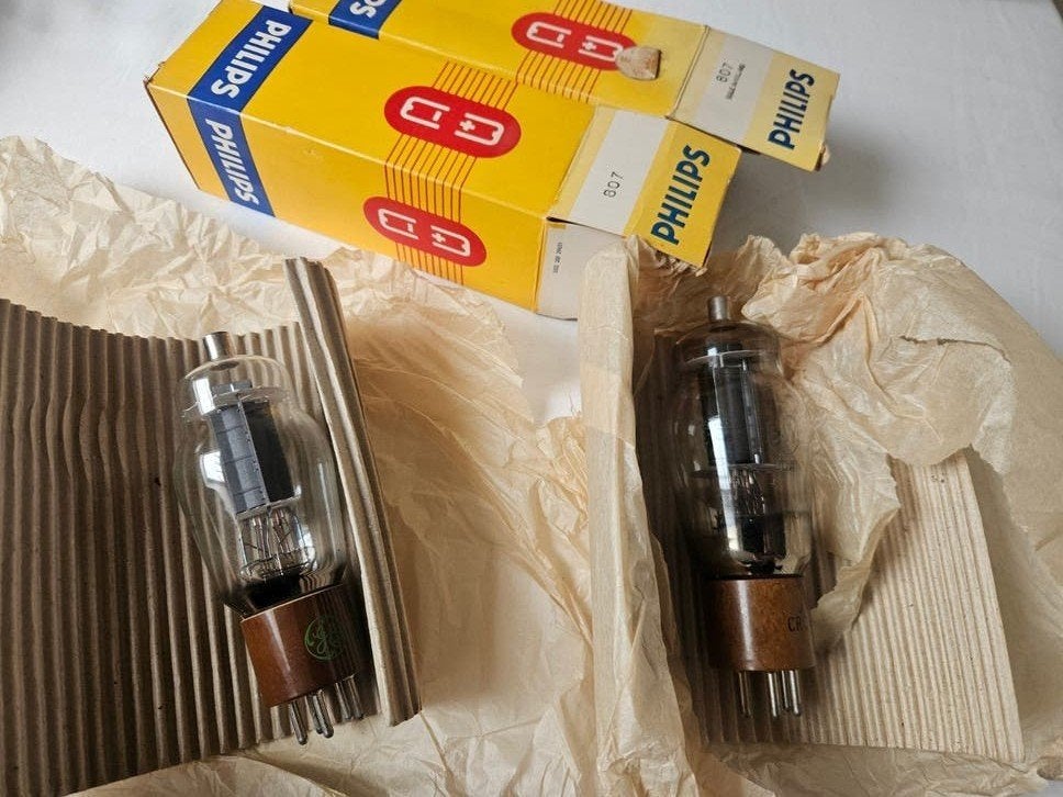 2xVintage GE/RCA JAN CRC-807 vacuümbuizen (2 stuks), Ophalen of Verzenden