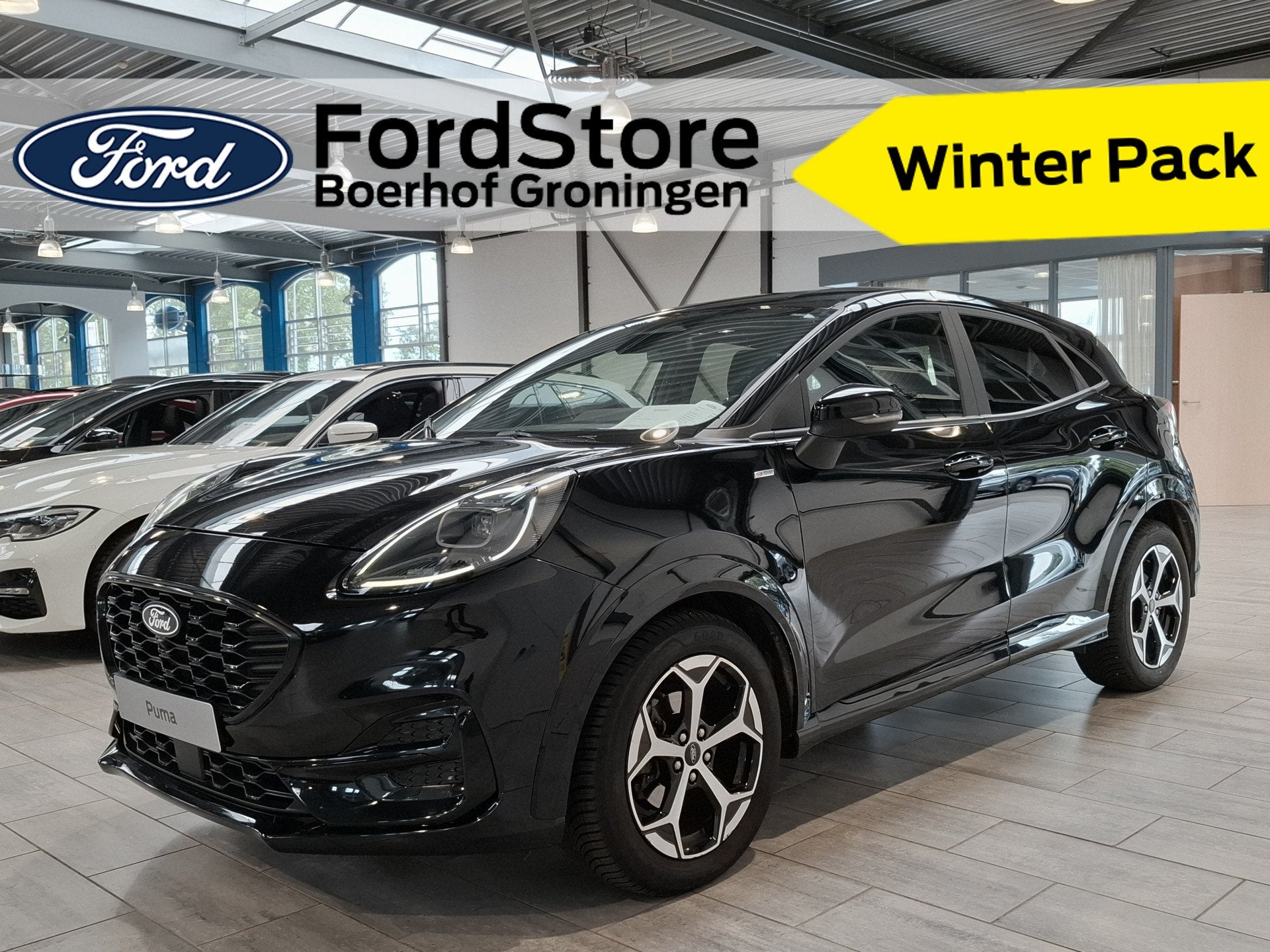 Ford Puma EcoBoost Hybrid 125pk ST-Line | Winterpack | Cruis, 12 maanden, Zwart, Bedrijf, Hybride Elektrisch/Benzine