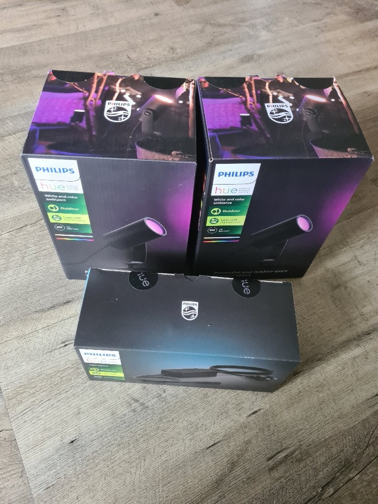 Philips Hue Lily outdoor prikspots + Voedingsunit 40W NIEUW, Tuin en Terras, Minder dan 50 watt, Ophalen of Verzenden, Netvoeding