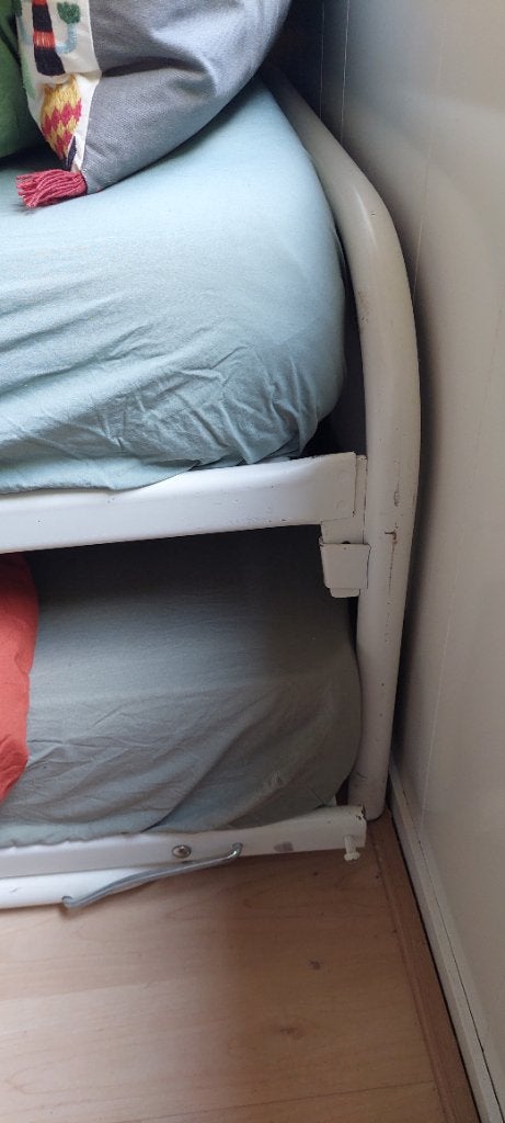 Onderschuifbed, Ophalen, Gebruikt, 90 cm, Tweepersoons