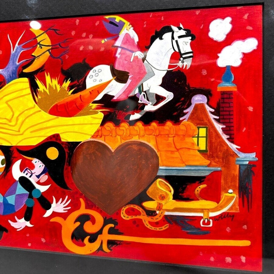 Will Berg (1921-2001), twee Okki-illustraties, Ophalen of Verzenden