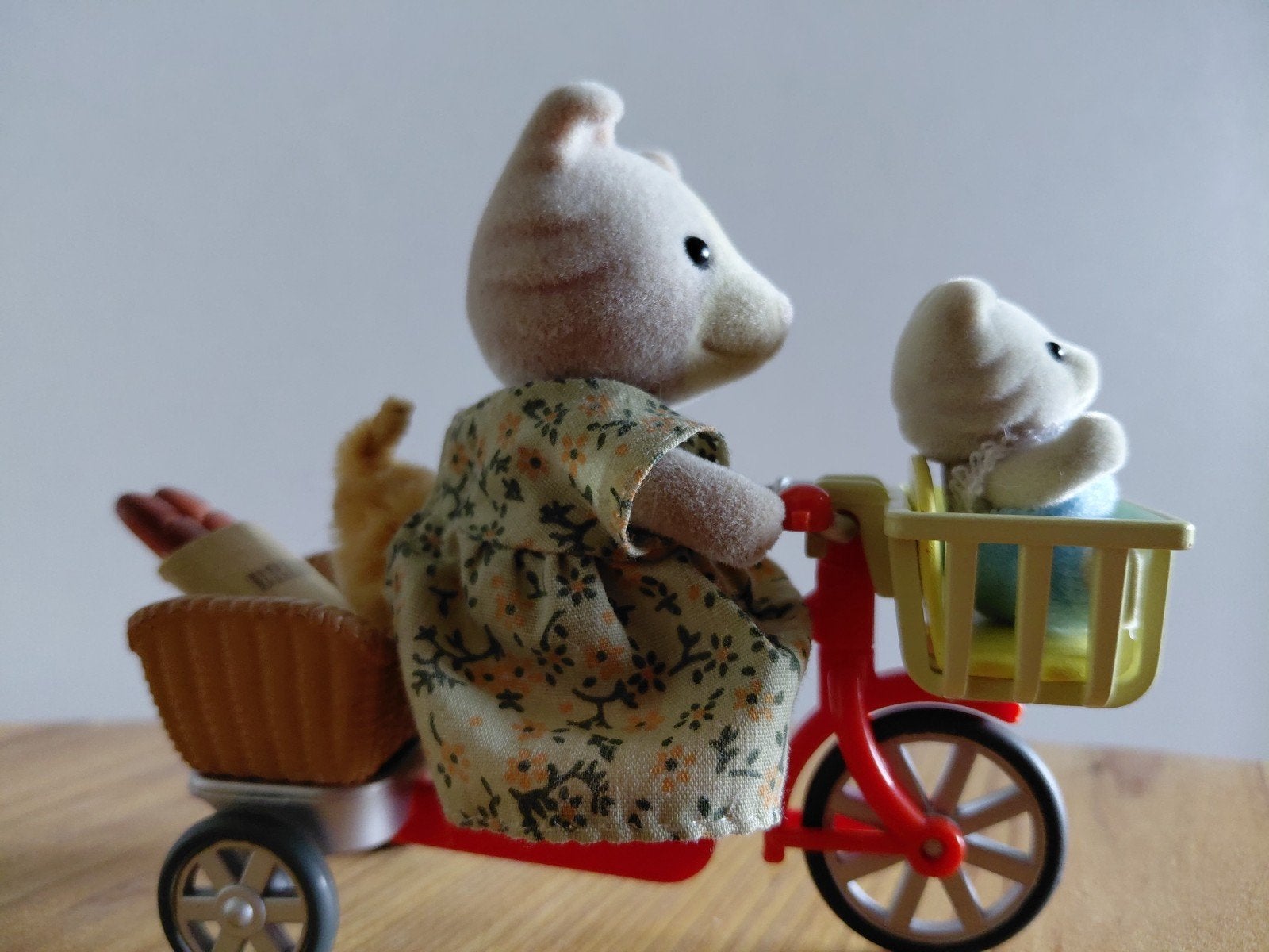 Sylvanian Families fietsen met mama compleet, Ophalen of Verzenden, Zo goed als nieuw