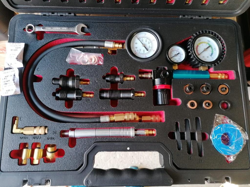 Compressie en leakdown test set voor Benzine en Dieselmotore, Auto diversen, Ophalen of Verzenden