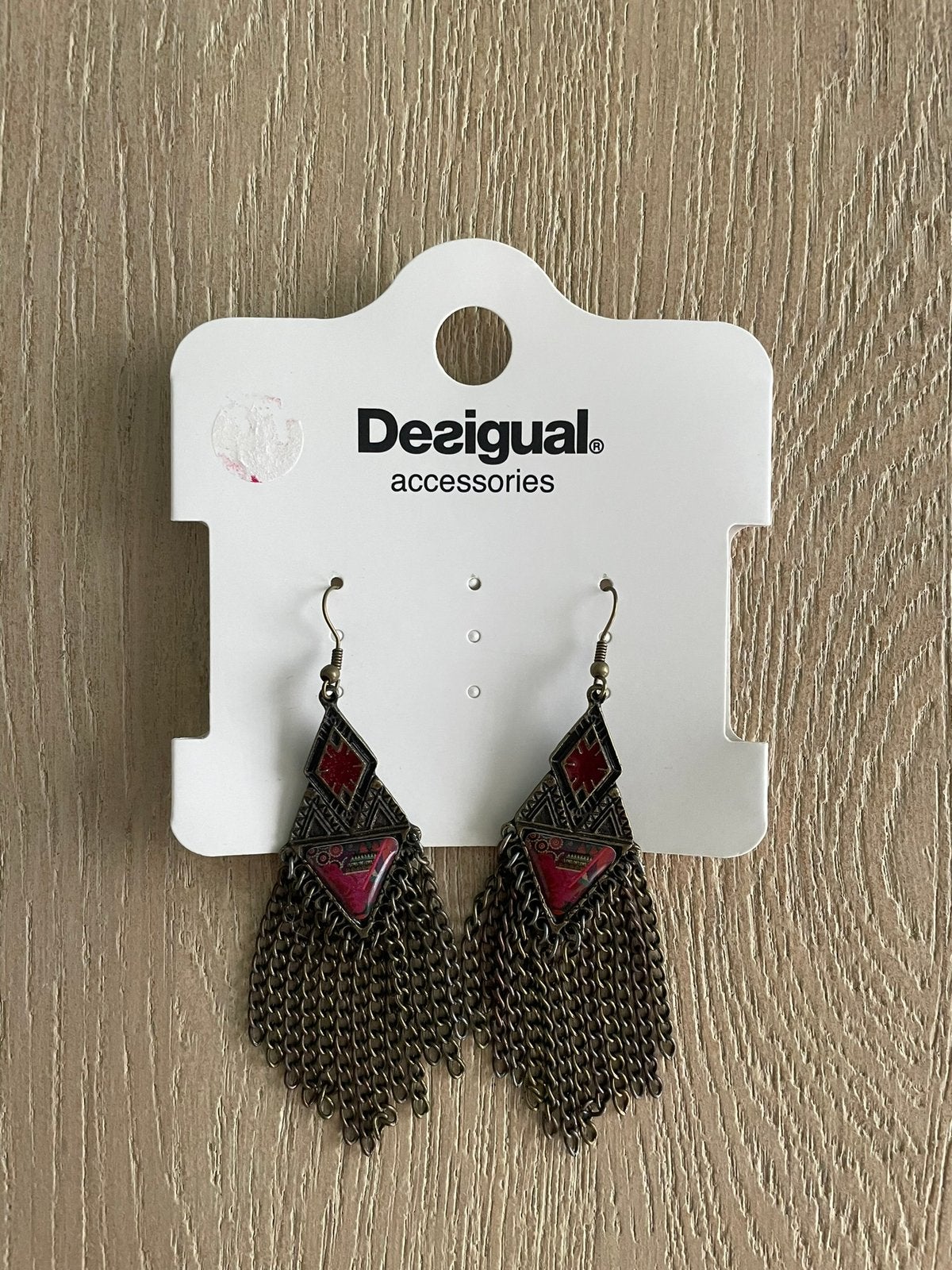 Oorbellen Desigual, Overige materialen, Hangers, Ophalen of Verzenden, Zo goed als nieuw