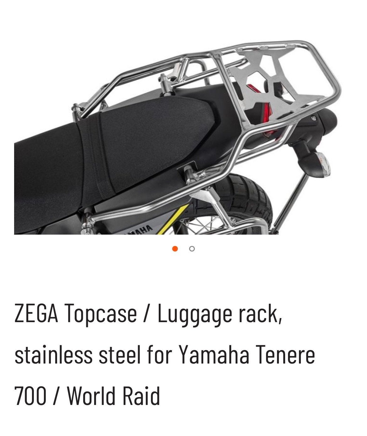 ZEGA Topkofferdrager RVS voor Yamaha Ténéré 700 + World Raid, Motoren, Ophalen of Verzenden