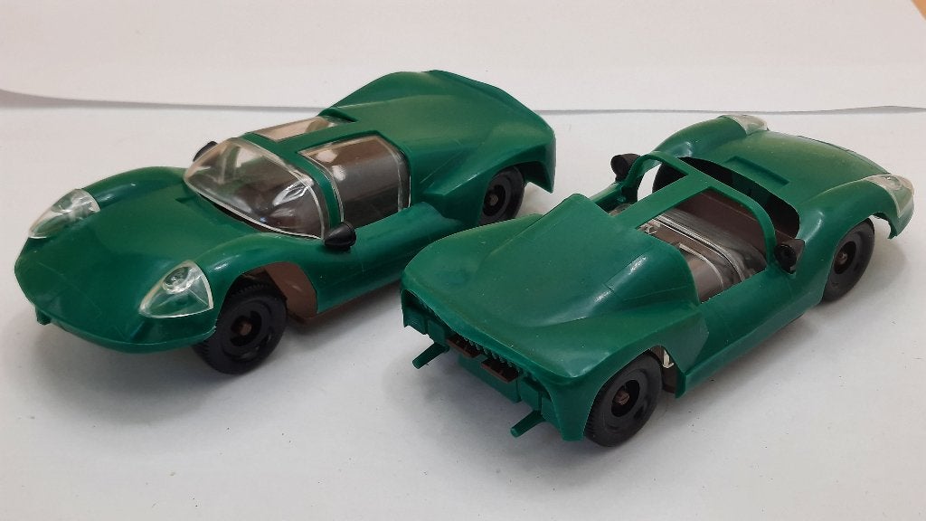 2x Porsche 906 1:36 Vintage!, Ophalen of Verzenden, Gebruikt, Auto, Overige merken