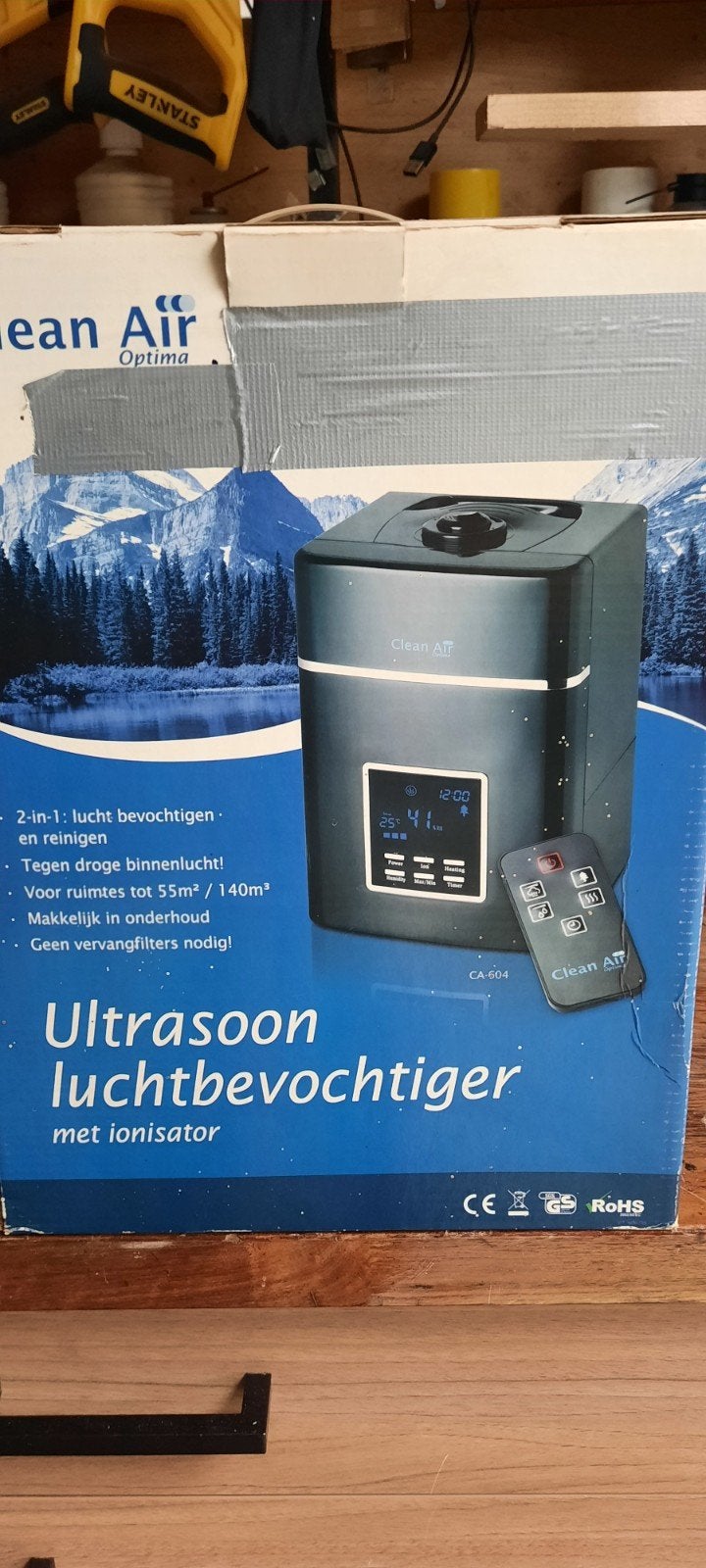 Clean Air Optima Ultrasoon Luchtbevochtiger met ionisator, Ophalen, Zo goed als nieuw, Luchtbevochtiger