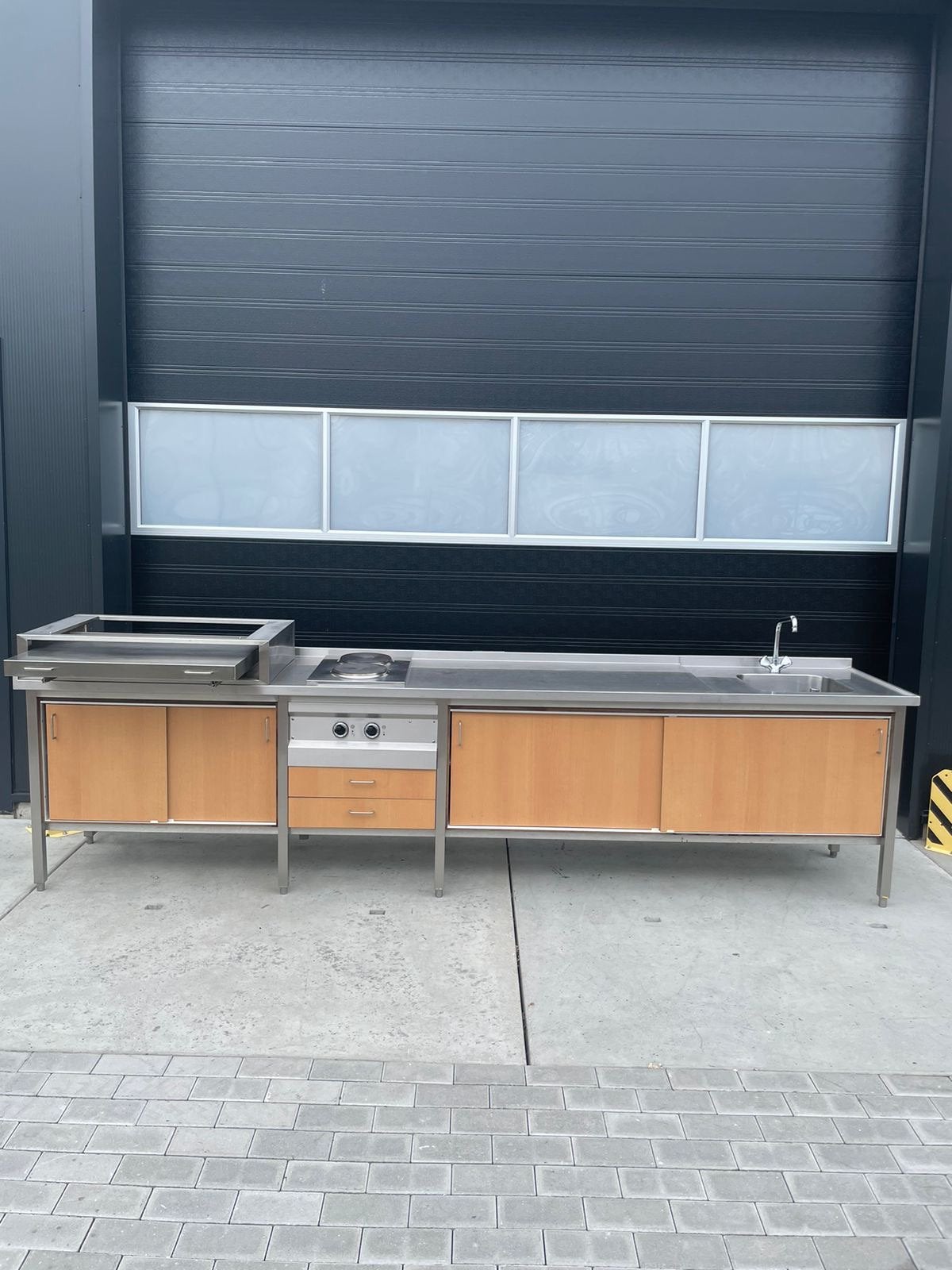 Horeca rvs spoeltafel oven kast fornuis keukenblok spoelbak, Ophalen of Verzenden, Zo goed als nieuw