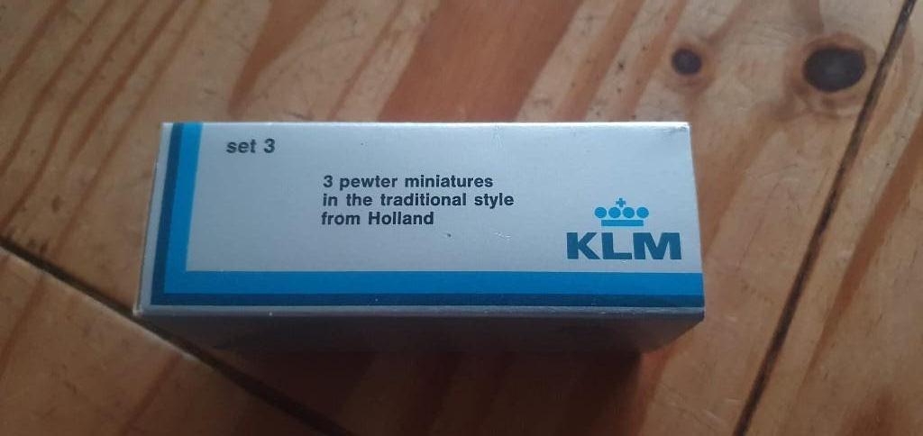 Tinnen KLM miniatuur setje, Ophalen of Verzenden, Nieuw, Overige typen