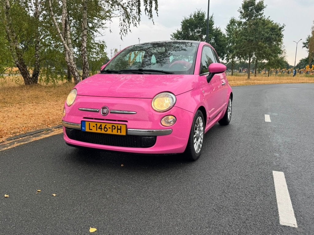 Fiat 500 ROSA | 2010 | APK 07-2027 | Panoramadak & Airco, Auto's, Euro 5, Stof, 840 kg, Handgeschakeld