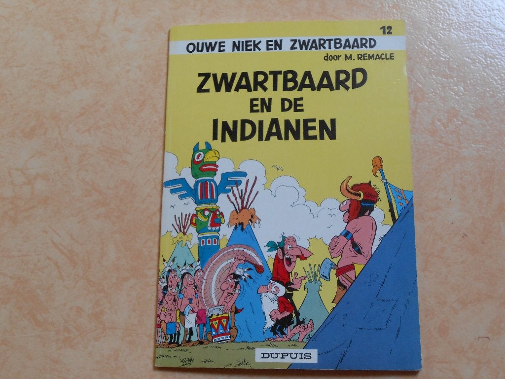 Ouwe Niek en Zwartbaard 12 Zwartbaard en de indianen 1968 1, Eén stripboek, M. Remacle, Ophalen of Verzenden, Zo goed als nieuw