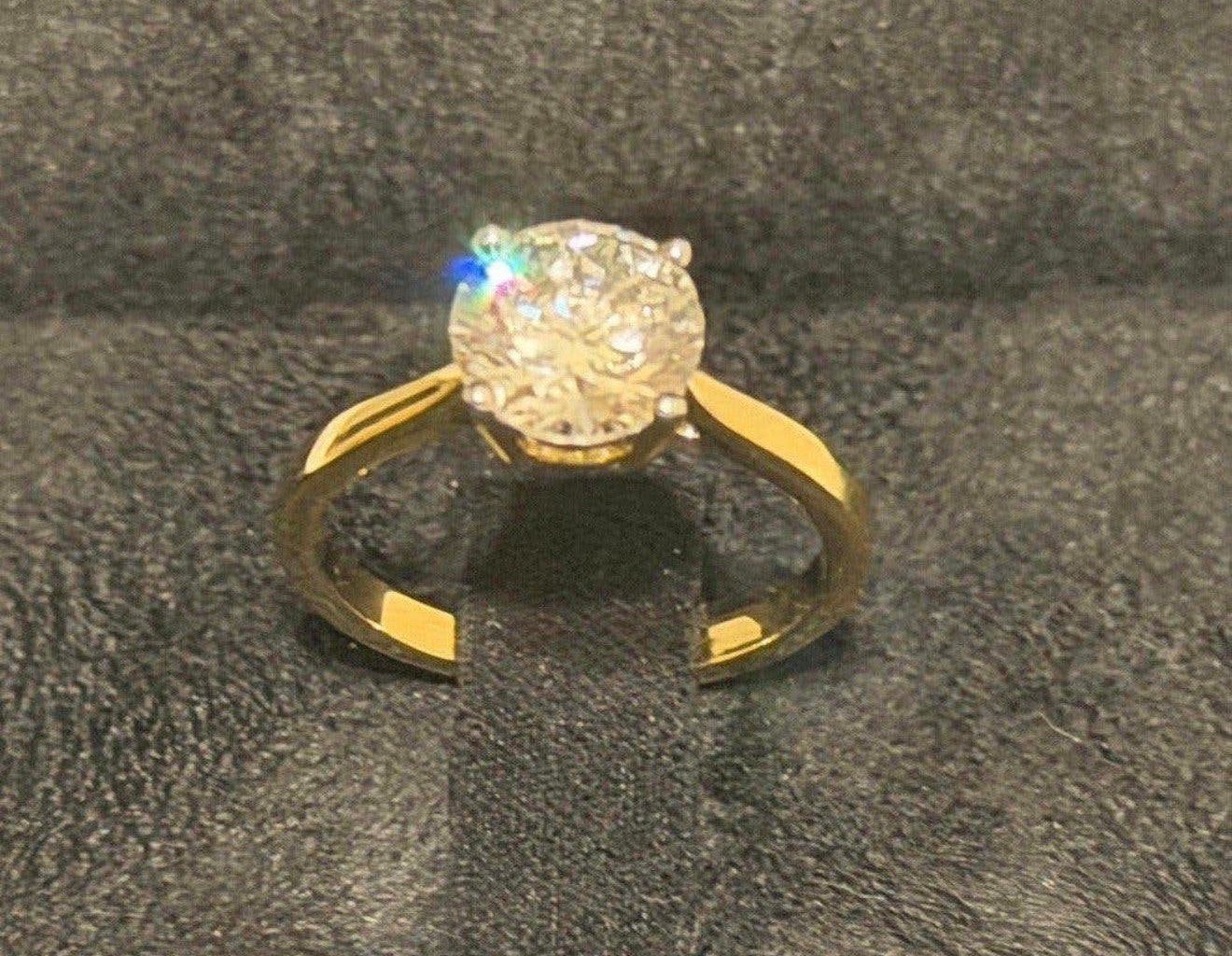 Gouden verlovingsring met diamant van 2.00ct zuiverheid VS!!, Nieuw, Ophalen of Verzenden, 17 tot 18, Met edelsteen