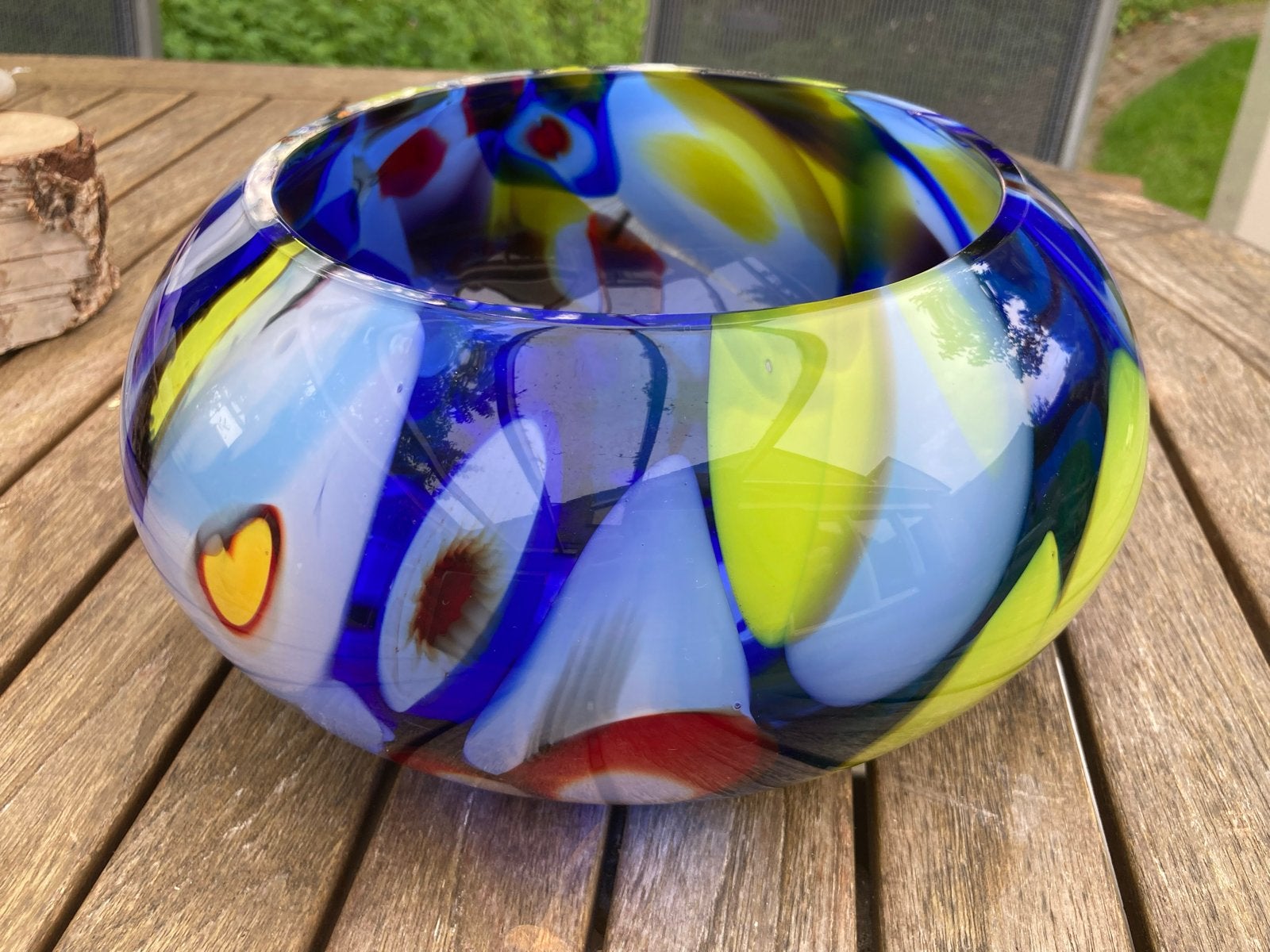 Mondgeblazen Designschaal - Kleurrijk Glasobject, Ophalen
