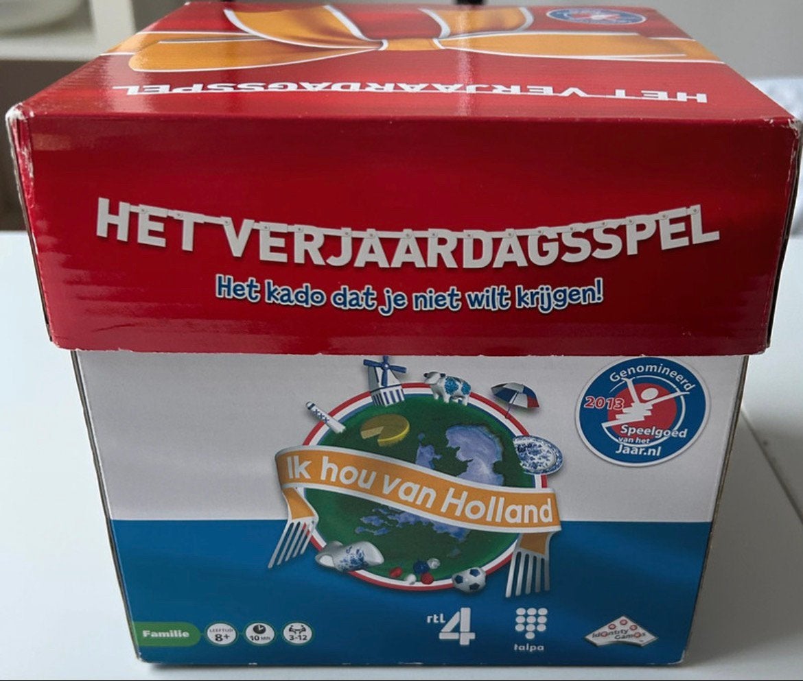 Ik hou van Holland Verjaardagsspel - de Bom - vaste prijs, Vijf spelers of meer, Ophalen of Verzenden, Zo goed als nieuw