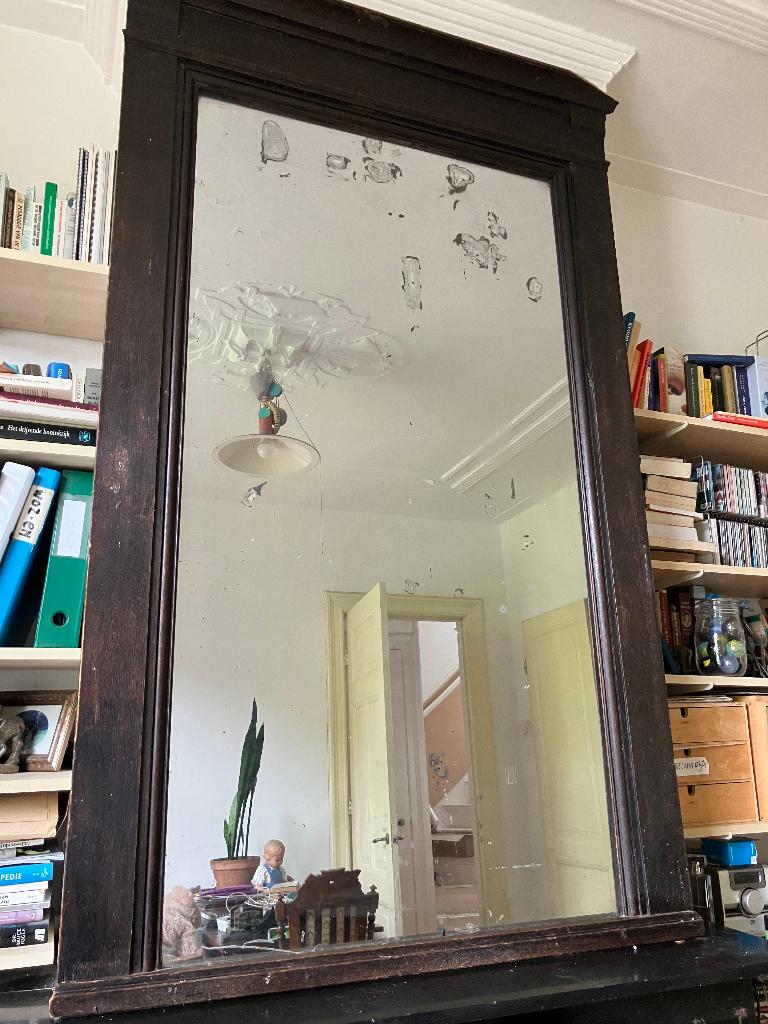 Grote spiegel, Huis en Inrichting, Ophalen, Gebruikt, 100 tot 125 cm, 150 tot 200 cm