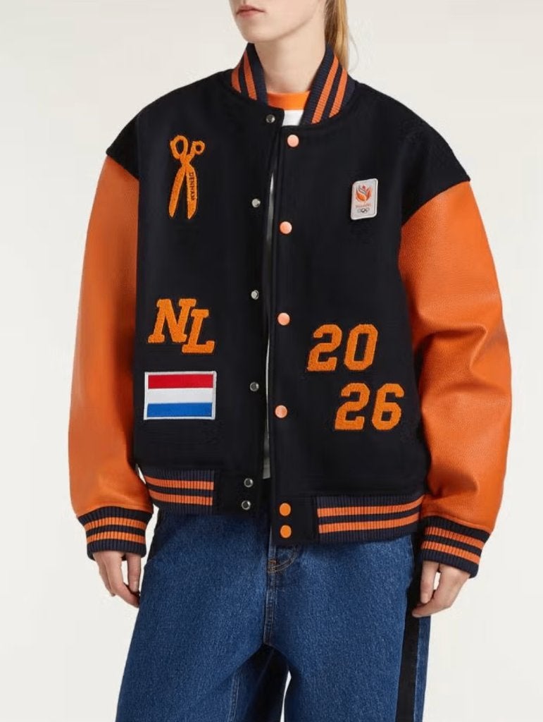 Denham TeamNL Varsity Jacket, Overige kleuren, Maat 48/50 (M), Nieuw, Ophalen of Verzenden