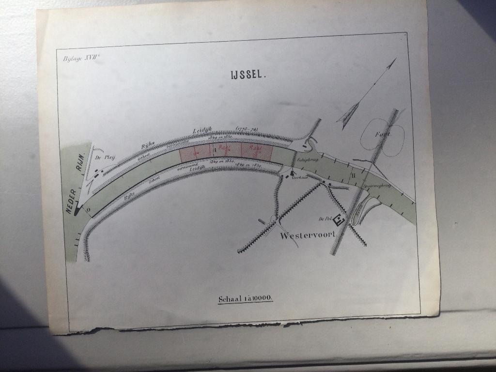 IJssel, Westervoort, Rheden, Duiven, watersnood ,1855., 1800 - 1899, Verzenden, Cartografie, Origineel
