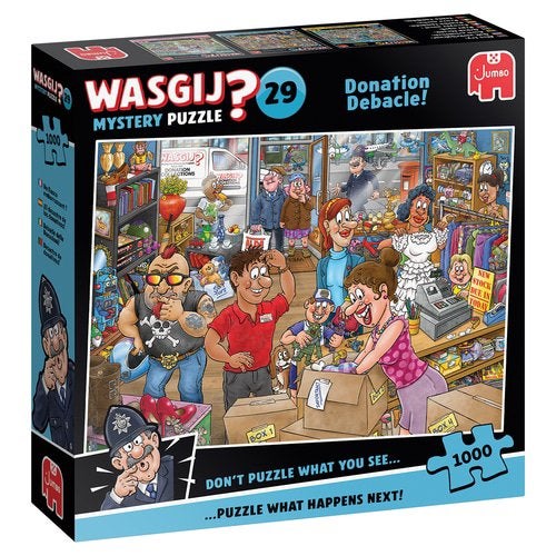 Wasgij Mystery 29 - Donatiedebacle! - 1000 stukjes, Ophalen of Verzenden, 500 t/m 1500 stukjes, Nieuw, Legpuzzel