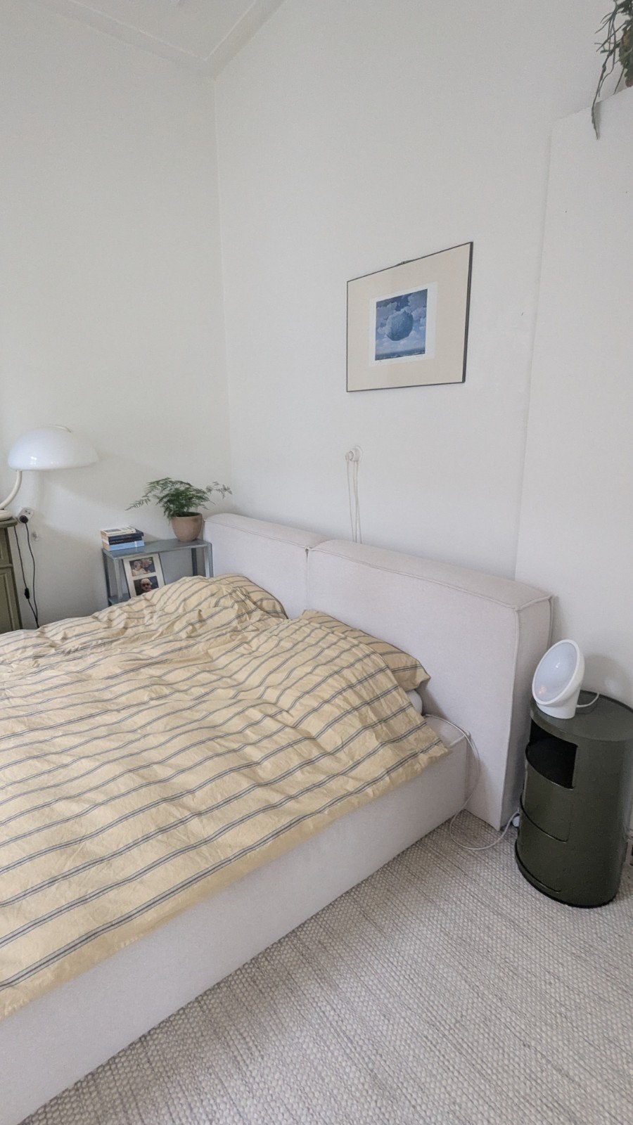 Tweepersoonsbed Westwing crème 160x200 (incl opbergruimte!), Ophalen, Verstelbaar, Tweepersoons, Zo goed als nieuw