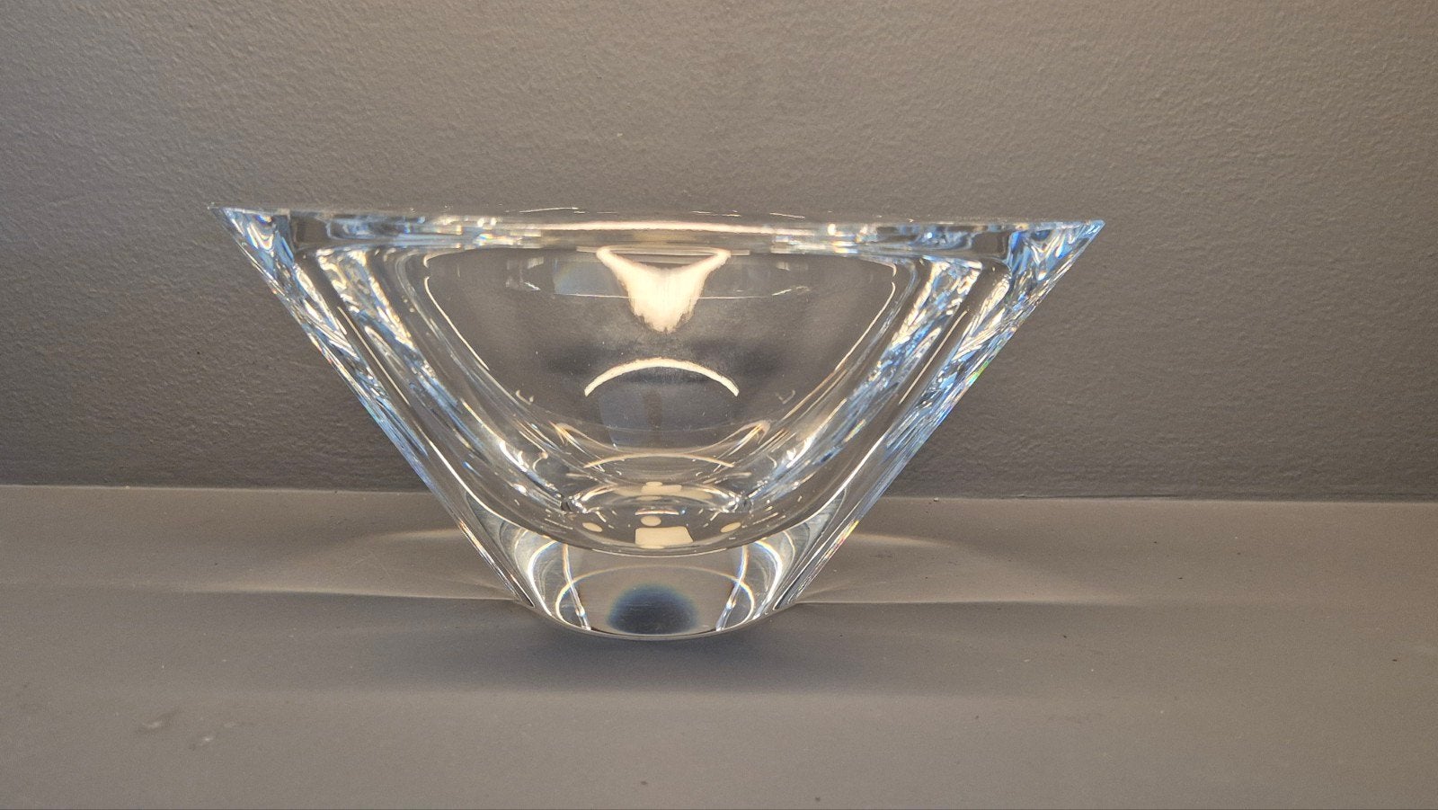 Orrefors kristallen schaal, genummerd, 21 cm, Antiek en Kunst, Ophalen of Verzenden