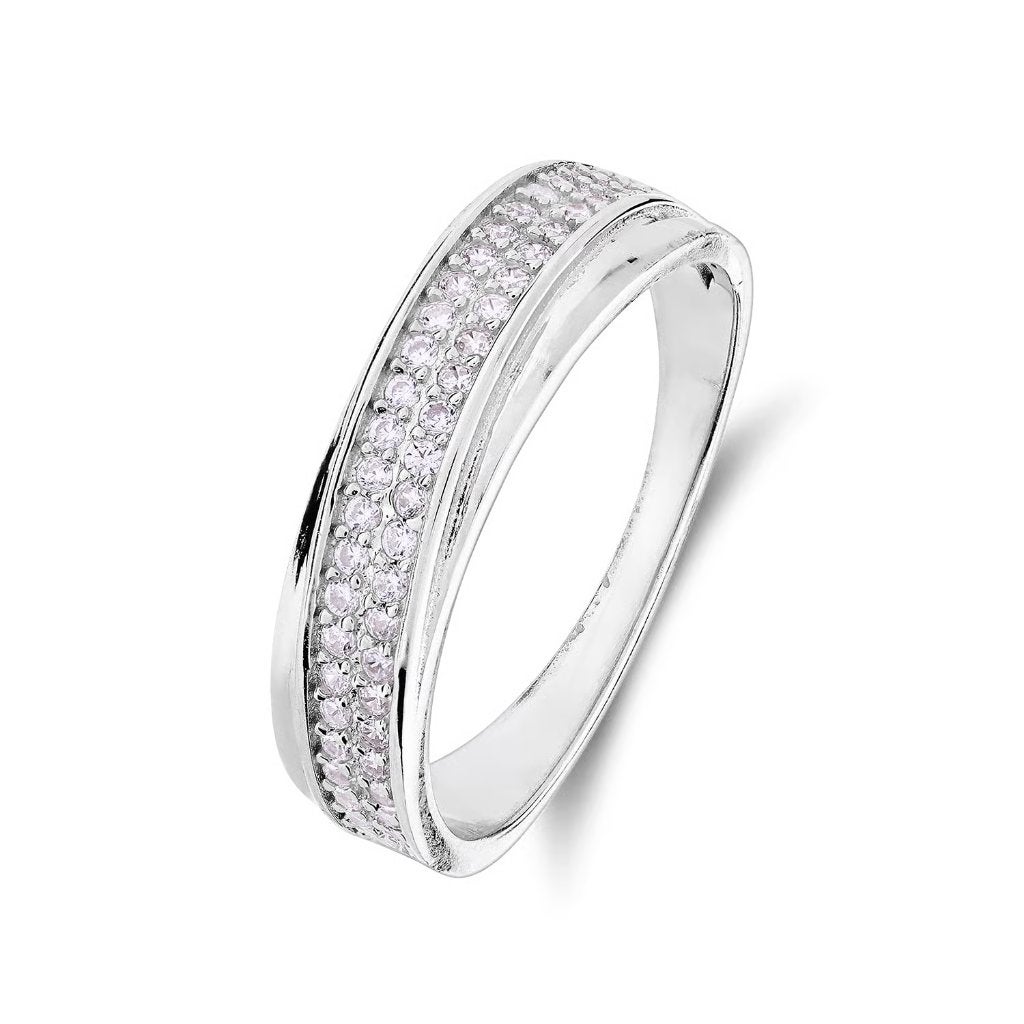 Zilveren ring lucardi, Sieraden, Tassen en Uiterlijk, Ringen, 18 tot 19, Gebruikt, Dame, Zilver