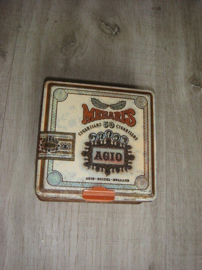 Vintage Agio Mehari's sigarenblik - 50 cigarillos, Verzamelen, Ophalen of Verzenden, Gebruikt, Overige, Overige merken