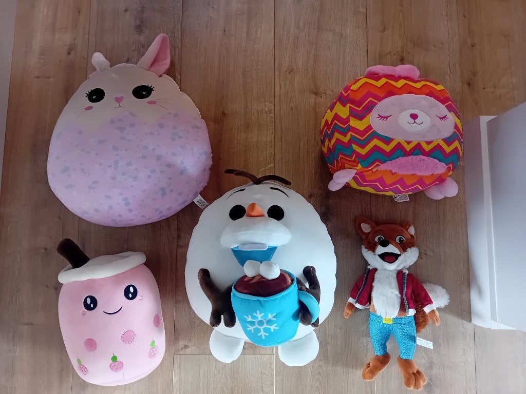 Pakket van 5 grote knuffels o.a. Olaf van Frozen, Disney, Disney, Overige typen, Ophalen of Verzenden