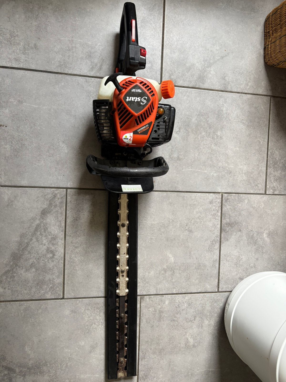 Moter heggenschaar, Tuin en Terras, Heggenscharen, Ophalen, Zo goed als nieuw, Benzine