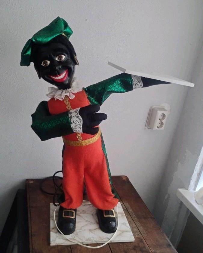 Mechanische oude winkel etalage piet automaat jaren 60/70, Diversen, Sinterklaas, Ophalen