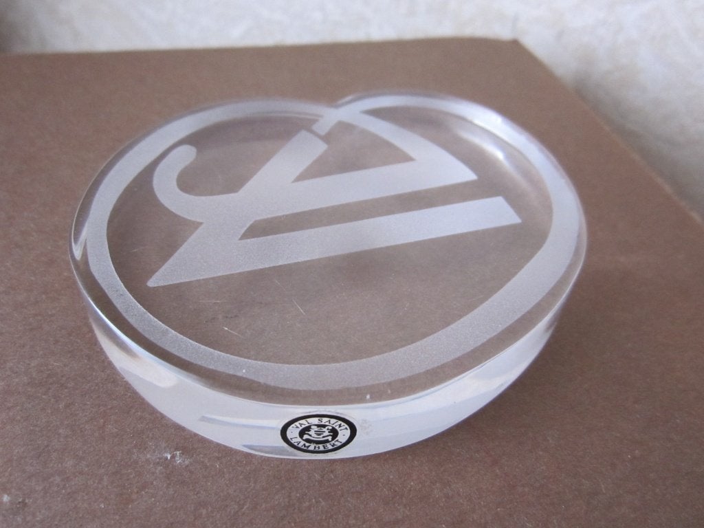 Val St Lambert cristal paperweight - origineel etiket, Verzenden
