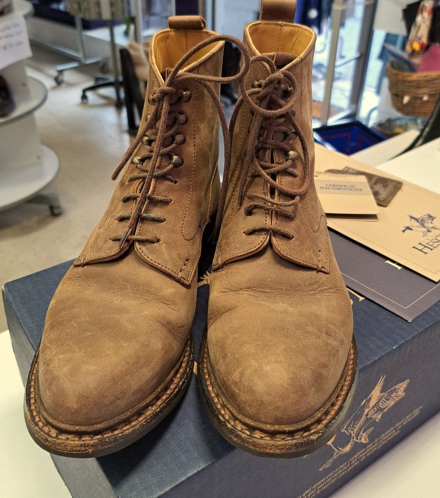 Heschung luxe schoenen mod Epicea olijf taupe leer 38 49881, Heschung, Bruin, ., Lage of Enkellaarzen