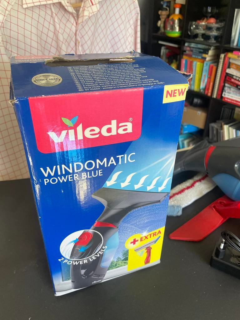 Vileda Windomatic Power Blue Raamwisser - ZGAN in doos, Ophalen, Raamwisser of Trekker