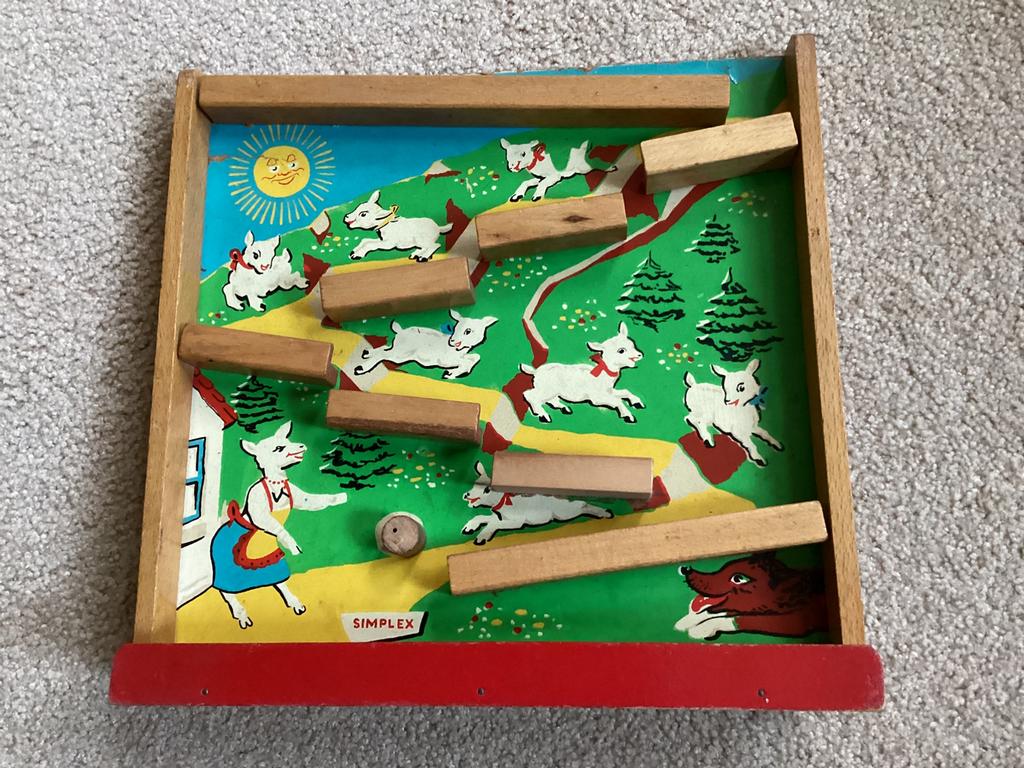 Houten knikkerbaan vintage voor, € 7,50, Ophalen of Verzenden, Gebruikt