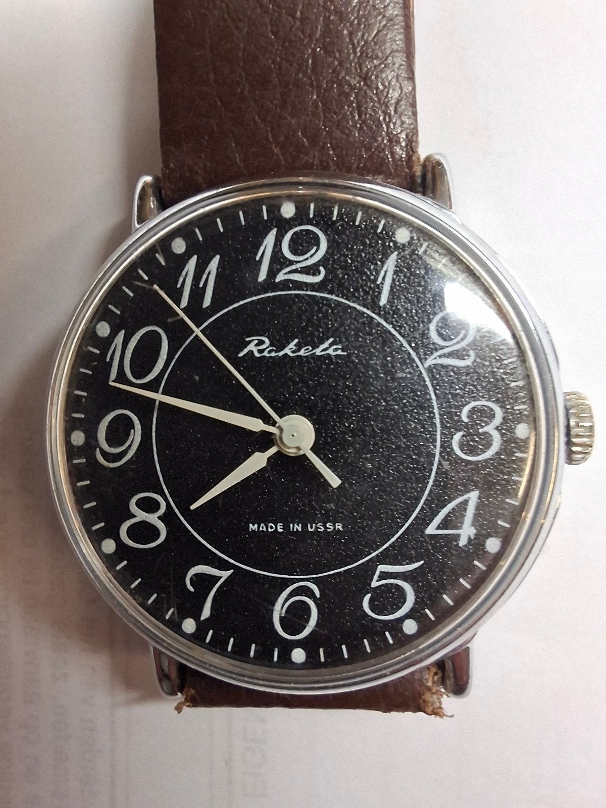 Raketa 1970 made in USSR., Sieraden, Tassen en Uiterlijk, Overige merken, Staal, Met bandje, Verzenden