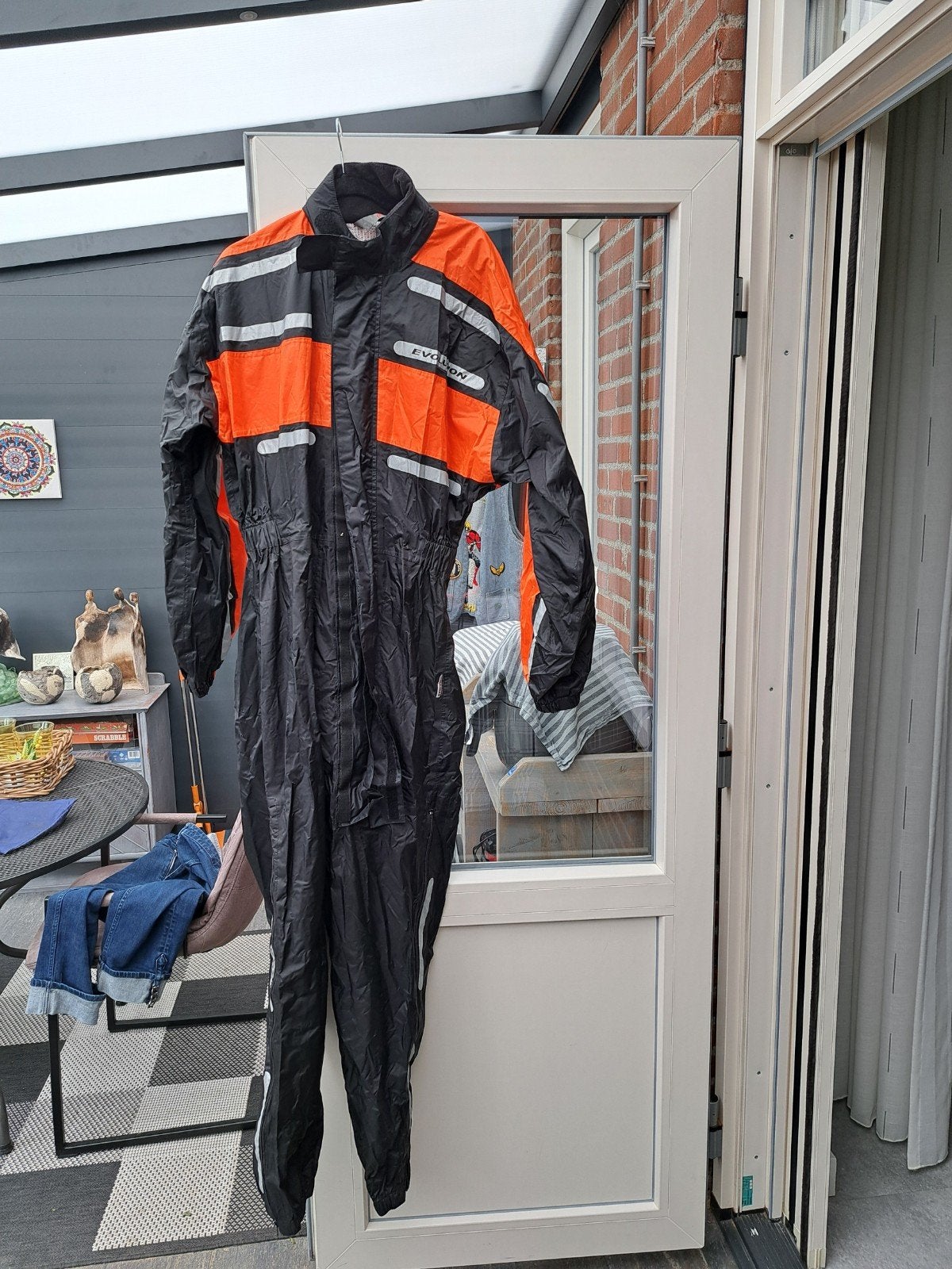 Regenpak maat M en motorlaarzen maat 50, Motoren, Kleding | Motorkleding, Ophalen of Verzenden, Tweedehands, Overall