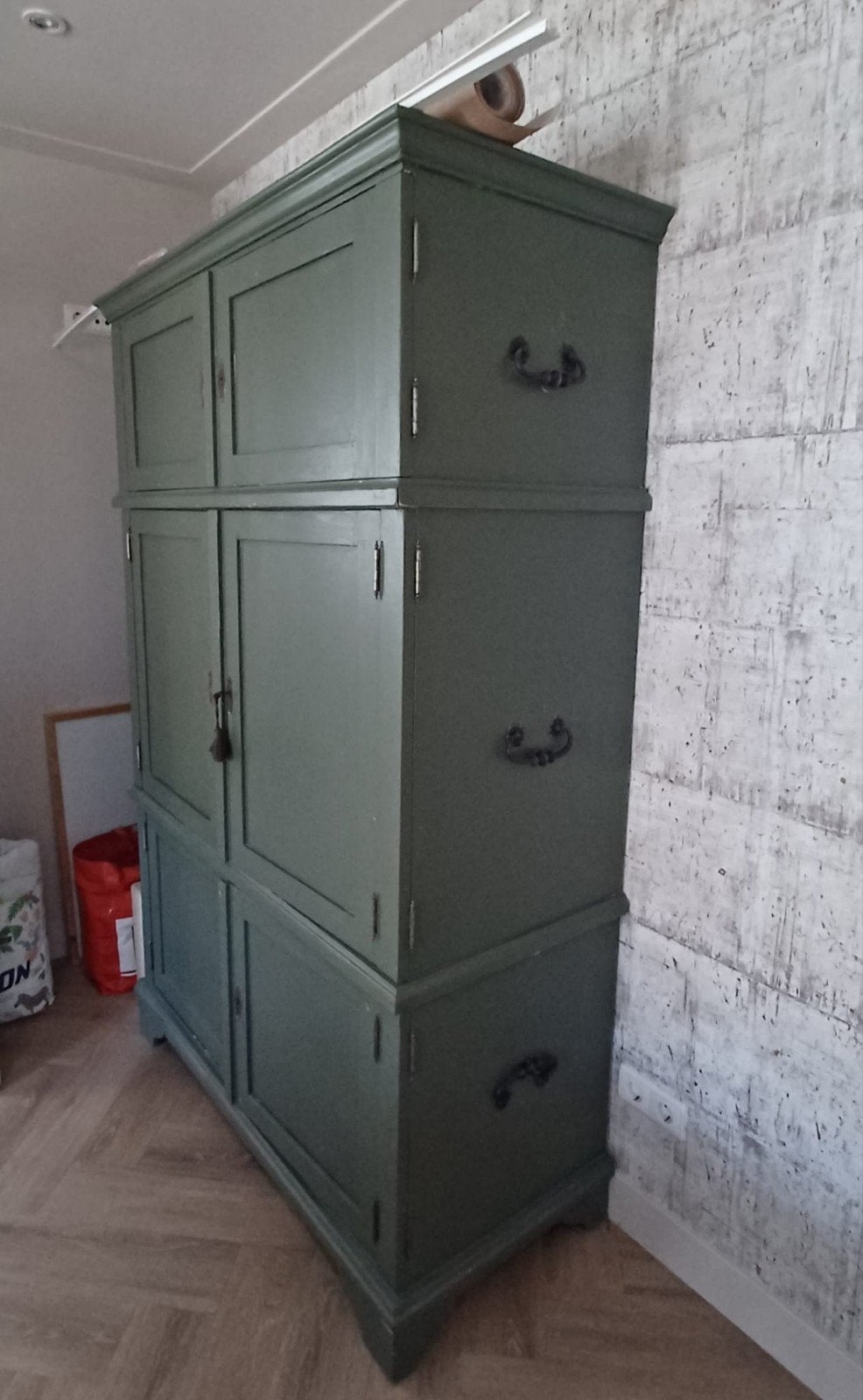 Ruime groene keuken opbergkast - 197x125x55 cm, Huis en Inrichting, Kasten | Overige, Ophalen