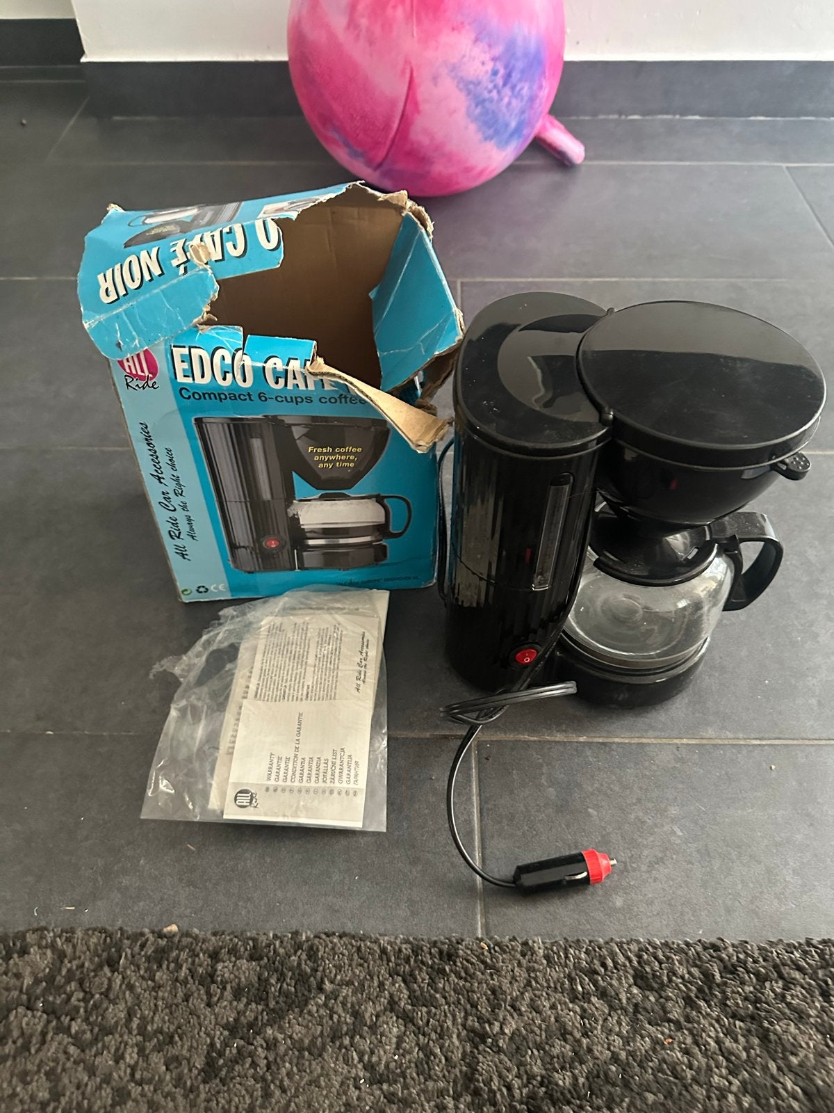 EDCO Café Noir Compact 6-kops koffiezetapparaat 12V/24V, Gebruikt, Overige modellen, Gemalen koffie, Ophalen of Verzenden