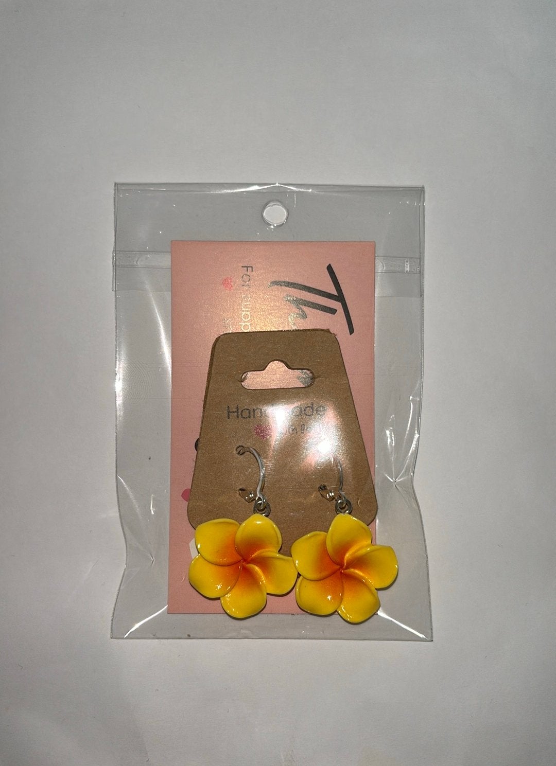 Oorbellen bloem geel, Sieraden, Tassen en Uiterlijk, Oorbellen, Overige materialen, Hangers, Geel, Nieuw