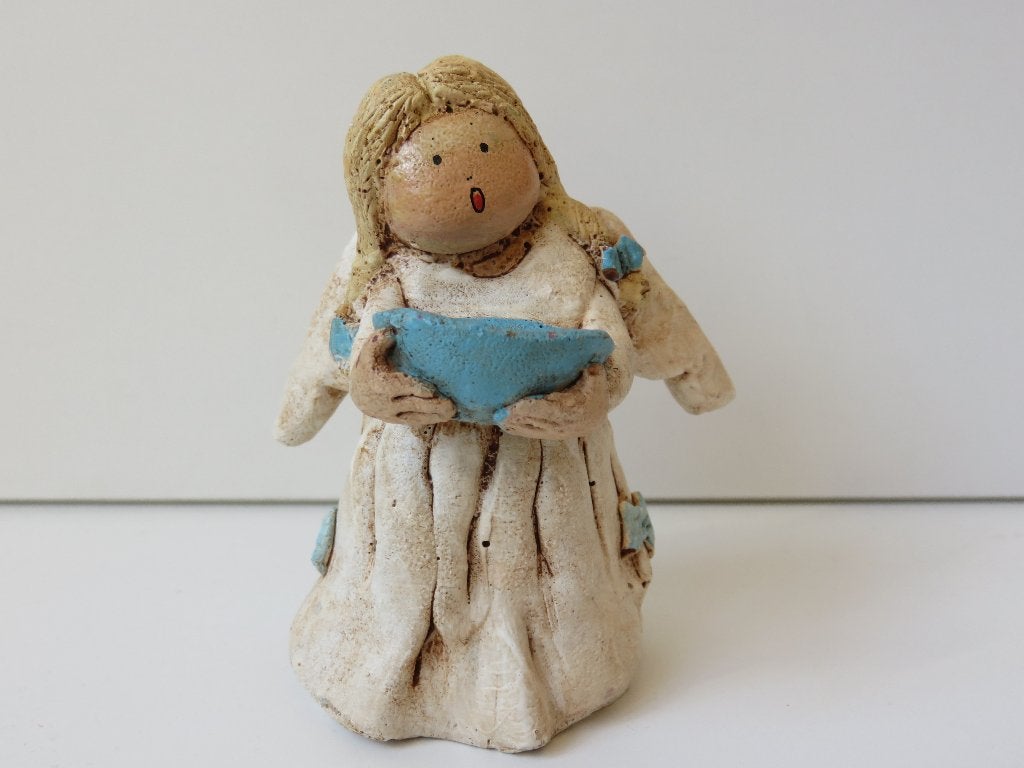 annekabouke beeldje Angel engel met schaal, Ophalen of Verzenden, Zo goed als nieuw