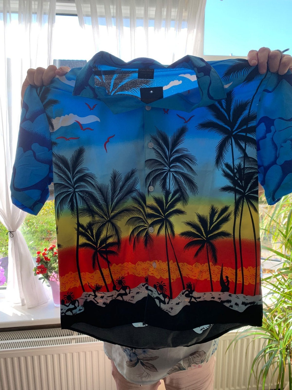 Zomerse Hawaï blouse met palmboomprint - Maat M/L, Onbekend, Meerkleurig, Nieuw, Ophalen of Verzenden